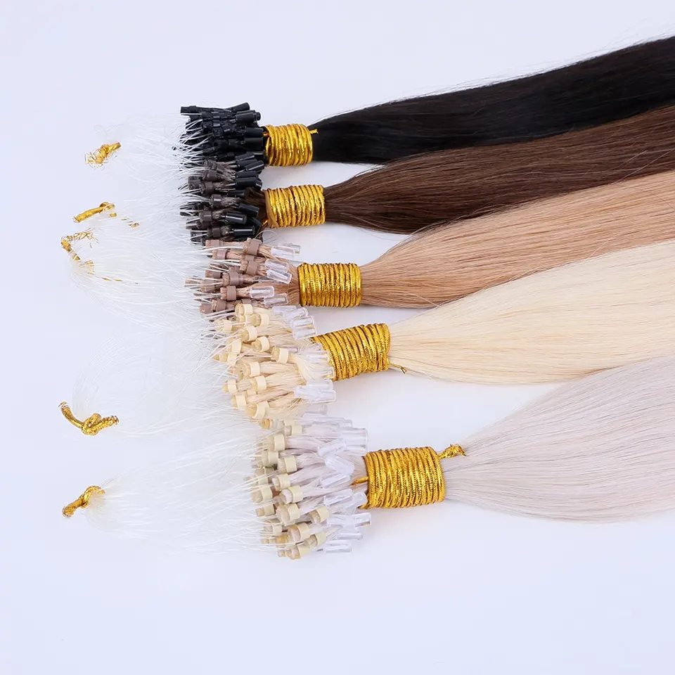 Micro ring hair extensions